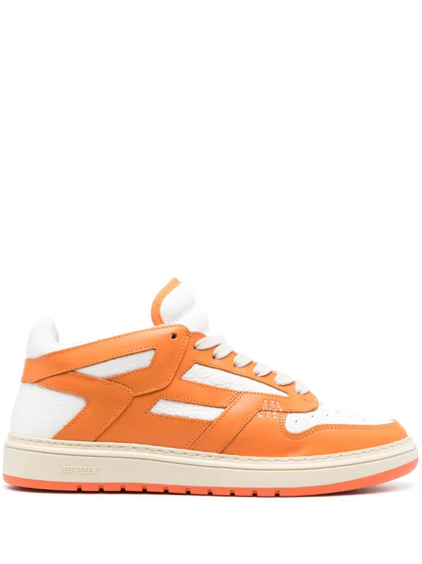 Represent: Leather Low Shoe (orange/white)