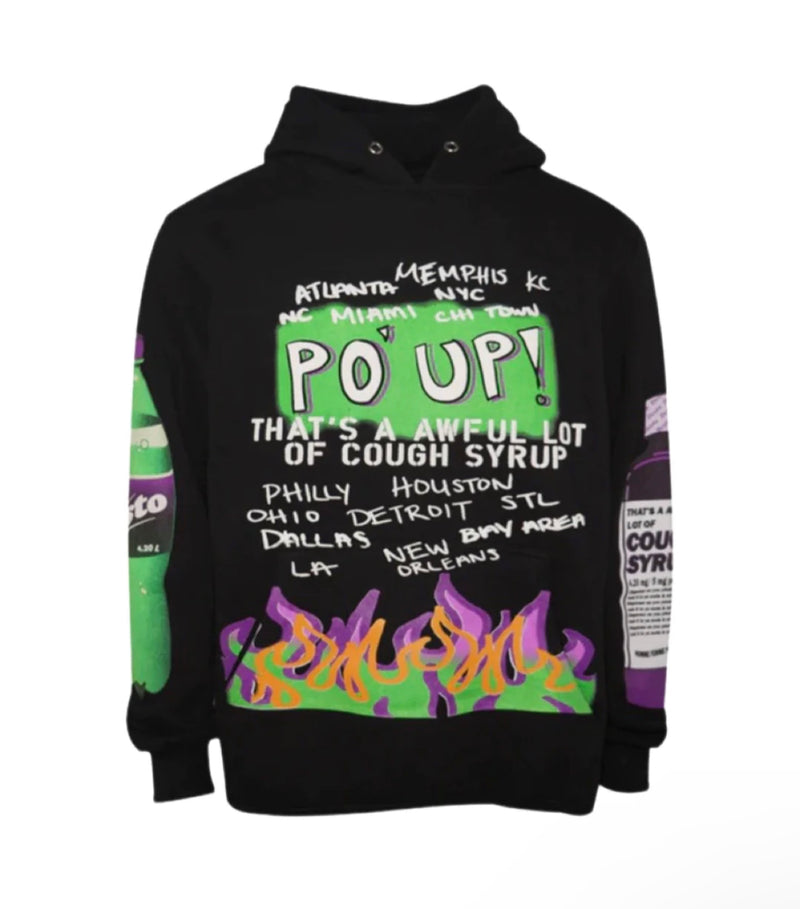 That’s A Awful Lot of Cough Syrup:  Po’ Up Hoodie (Black)