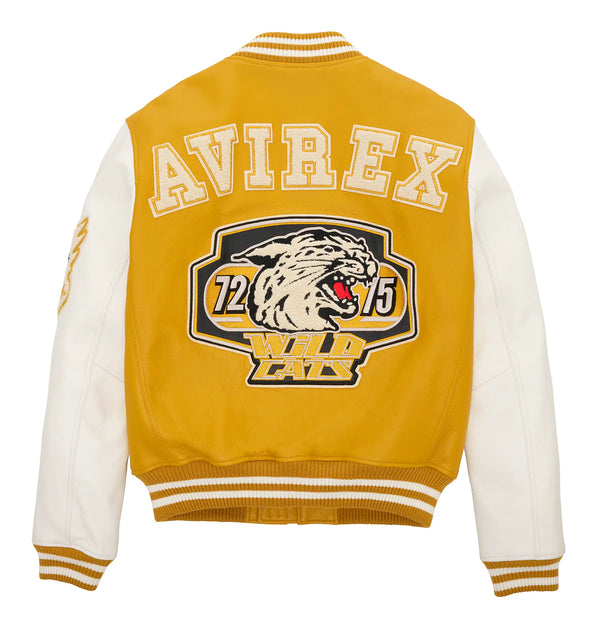 Avirex: Wildcat Varsity Jacket (Mustard)