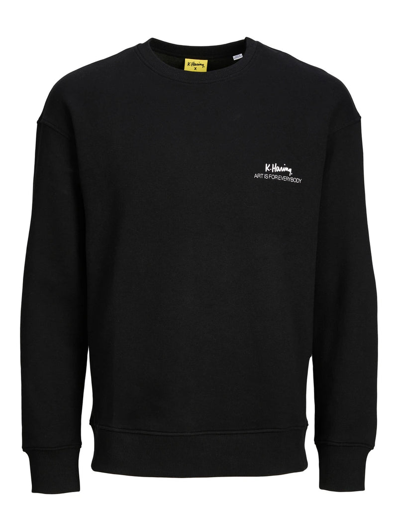 Jack & Jones: Keith Haring Crewsweater (Black)